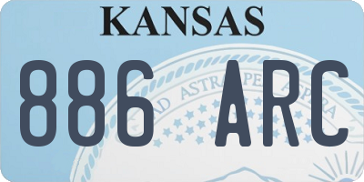 KS license plate 886ARC