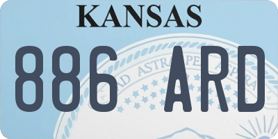 KS license plate 886ARD