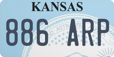 KS license plate 886ARP