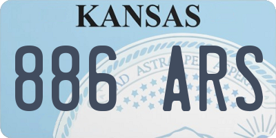 KS license plate 886ARS