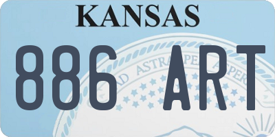 KS license plate 886ART
