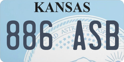 KS license plate 886ASB