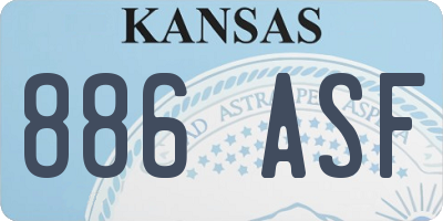 KS license plate 886ASF