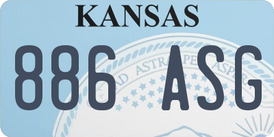 KS license plate 886ASG
