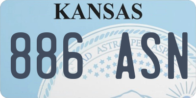 KS license plate 886ASN