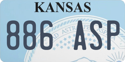 KS license plate 886ASP