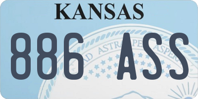 KS license plate 886ASS