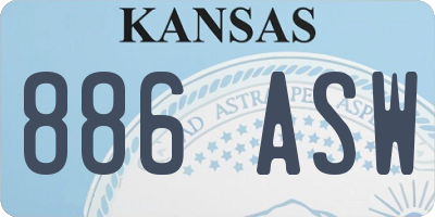 KS license plate 886ASW
