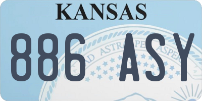 KS license plate 886ASY