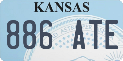 KS license plate 886ATE