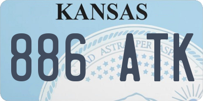 KS license plate 886ATK