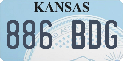 KS license plate 886BDG