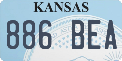 KS license plate 886BEA