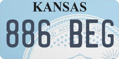 KS license plate 886BEG