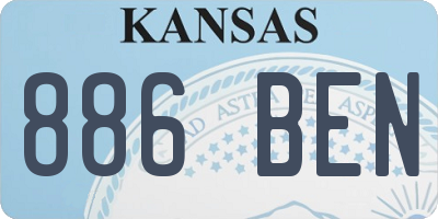 KS license plate 886BEN