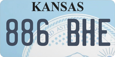 KS license plate 886BHE