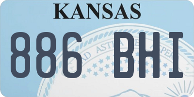 KS license plate 886BHI