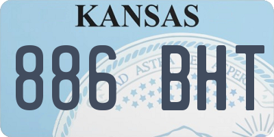 KS license plate 886BHT