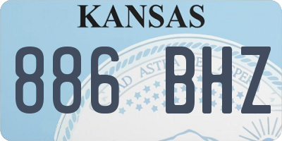 KS license plate 886BHZ