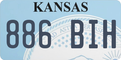 KS license plate 886BIH