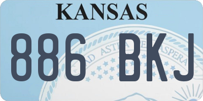 KS license plate 886BKJ