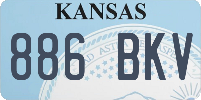 KS license plate 886BKV