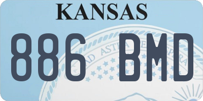 KS license plate 886BMD