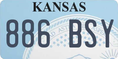 KS license plate 886BSY
