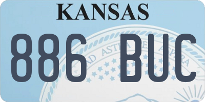 KS license plate 886BUC