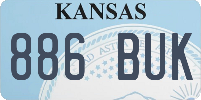KS license plate 886BUK