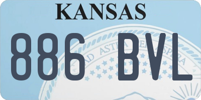 KS license plate 886BVL