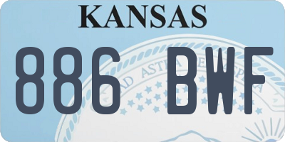 KS license plate 886BWF