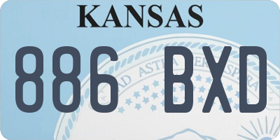 KS license plate 886BXD