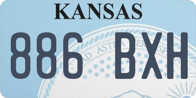 KS license plate 886BXH