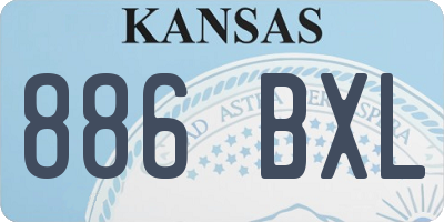 KS license plate 886BXL