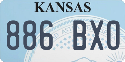 KS license plate 886BXO