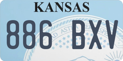 KS license plate 886BXV