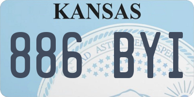 KS license plate 886BYI