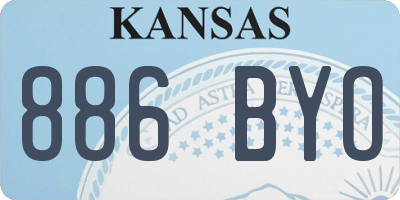 KS license plate 886BYO