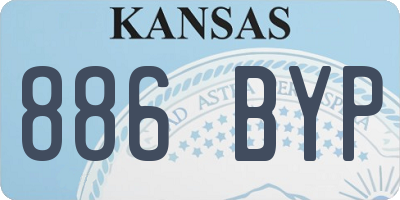 KS license plate 886BYP