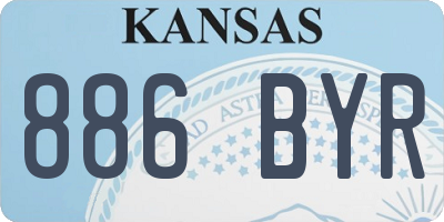 KS license plate 886BYR