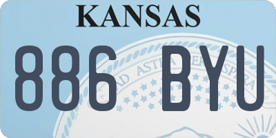 KS license plate 886BYU
