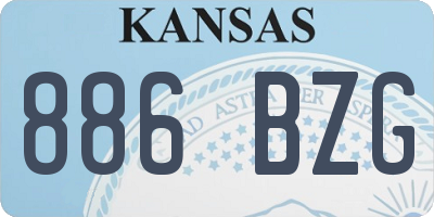 KS license plate 886BZG