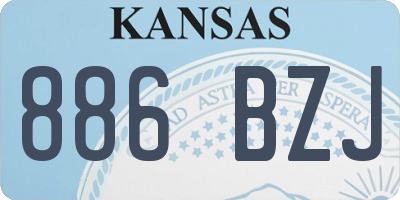 KS license plate 886BZJ