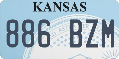 KS license plate 886BZM