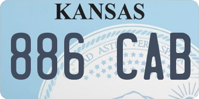 KS license plate 886CAB