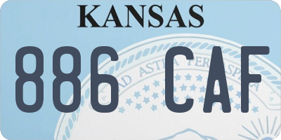 KS license plate 886CAF