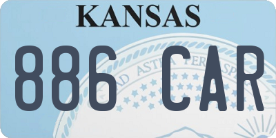 KS license plate 886CAR