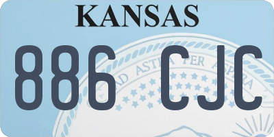 KS license plate 886CJC