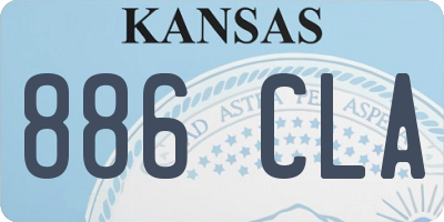 KS license plate 886CLA